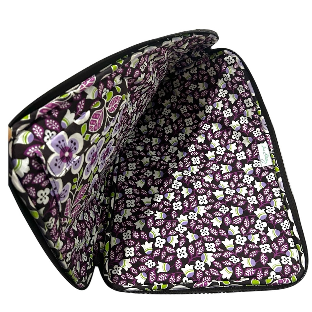 Vera Bradley Plum Petals Quilted Zip Laptop Sleeve Protective Cover Retired Rare - Picture 4 of 8